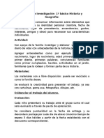 Trabajo de Investigación 1º Básico Historia y Geografía