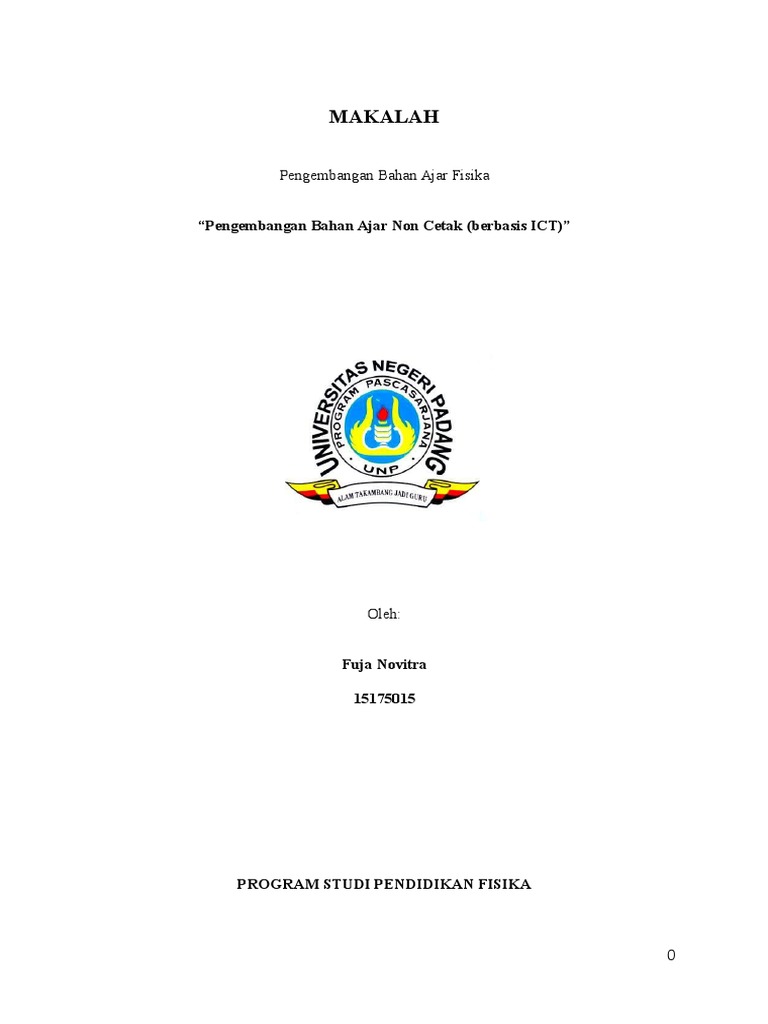 Makalah bahan ajar non cetak (ICT)