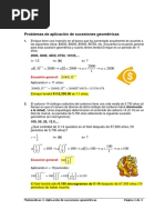 Problemas de Aplicación de Sucesiones Geométricas