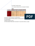 Exercício Excel Nº1