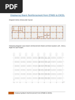 Displaying Beam Reinforcement From ETABS To EXCEL