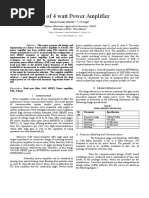 Design of 4 Watt Power Amplifier