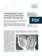 Intraoral Approach To Large Dermoid Cysts of The Floor of The Mouth: A Technical Note