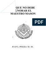 Lo Que No Debe Ignorar El Maestro Mason Juan Paliza PDF