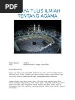 Download Karya Tulis Ilmiah Agama Islam mengenai Hubungan Manusia dengan Agama Islam by Syara Fina SN311683207 doc pdf