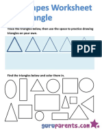 Shapes Worksheet Triangle PDF