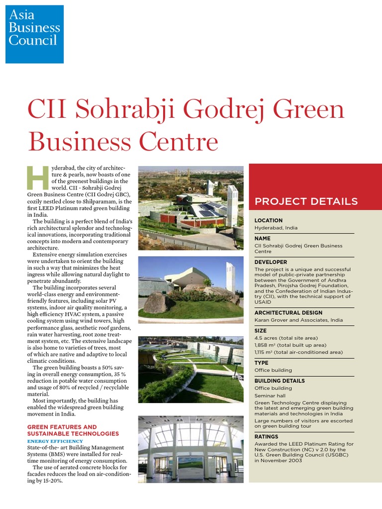 CII Sohrabji Godrej Green Business Centre | PDF | Green Building ...