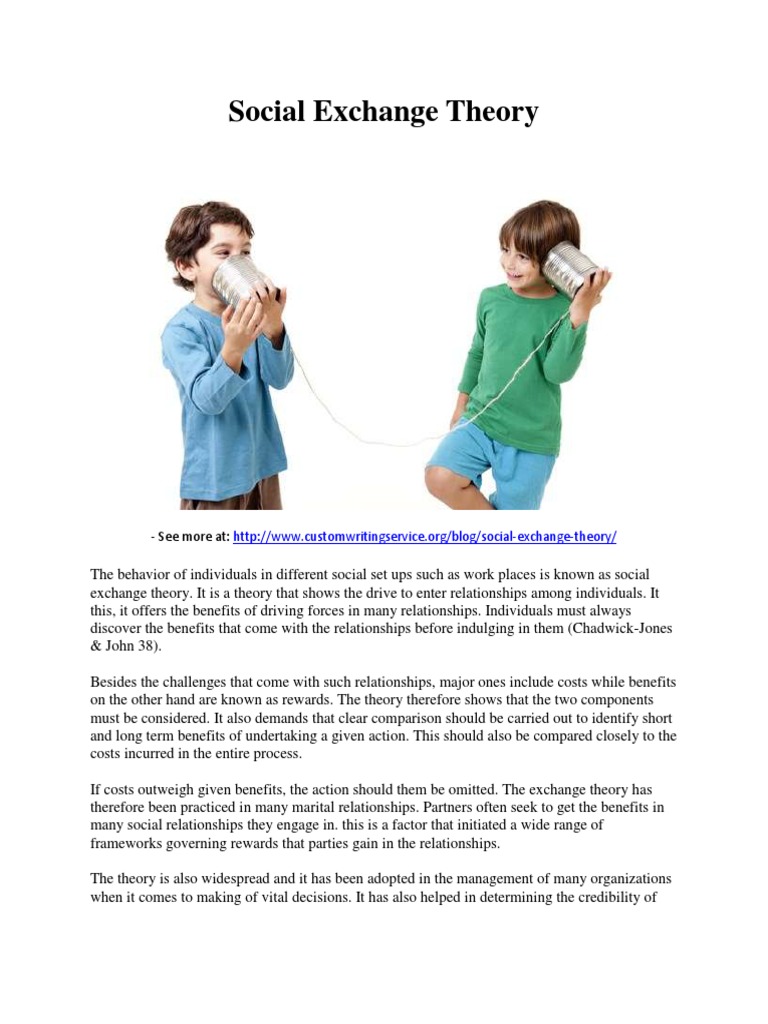 Understanding Social Exchange Theory | PDF | Goal | Employment