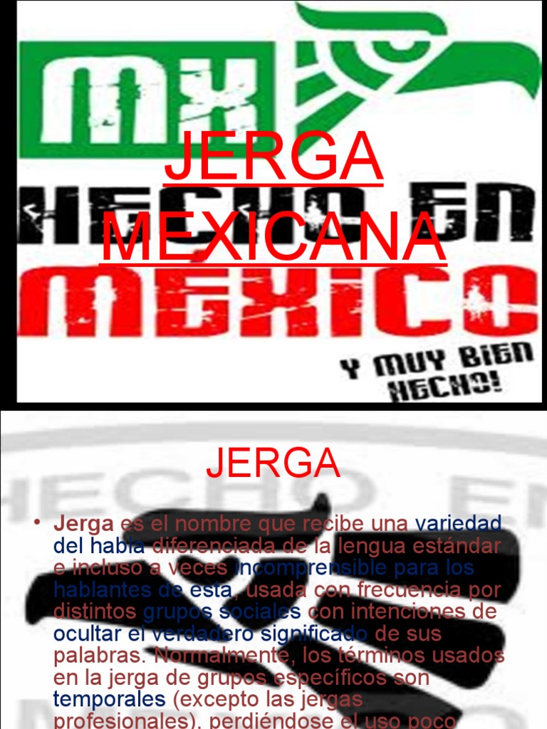 Jerga Mexicana Jerga Idiomas