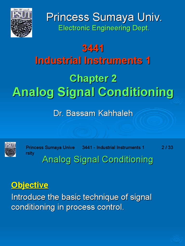 Analog Signal Conditioning Techniques | PDF | Electronic Filter ...