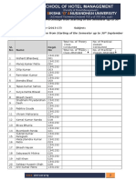 Attendance Sheet