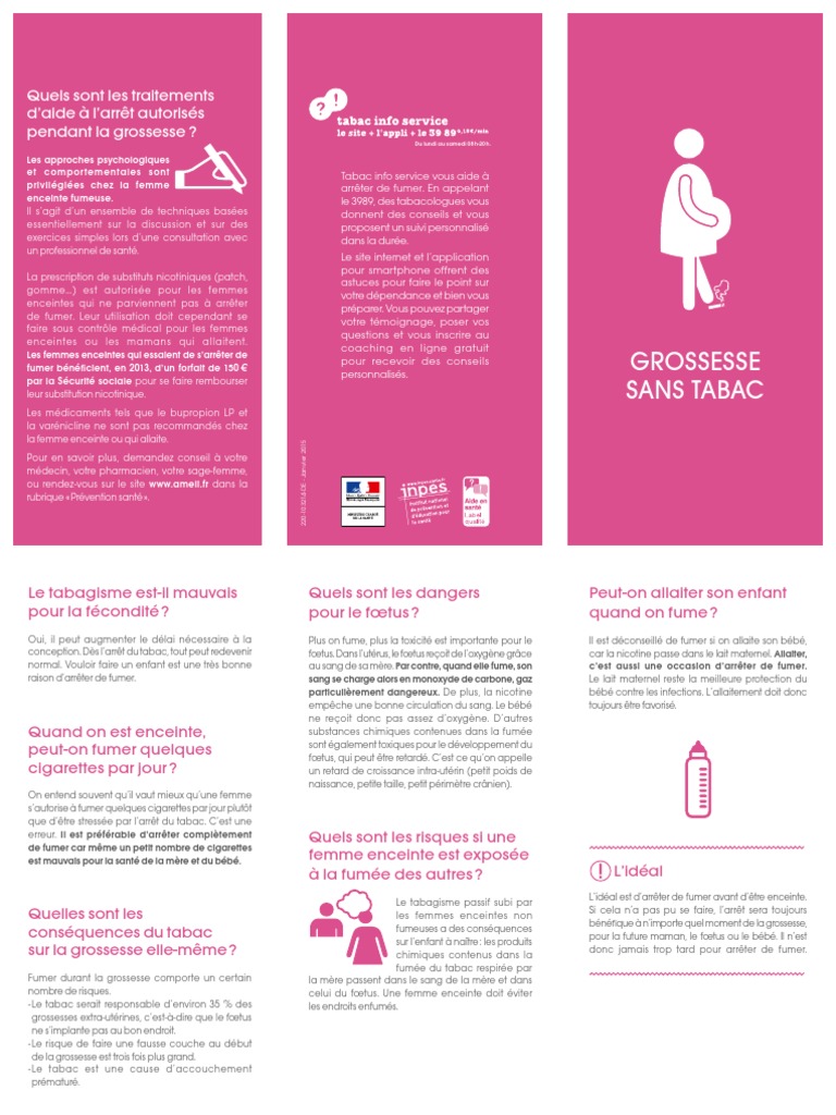 Arrêt du tabac pendant la grossesse | PDF | Fumée du tabac | Dépendance