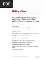 Climate Change-Related Legal and Regulatory Threats Should Spur Financial Service Providers To Action 04.05.2016