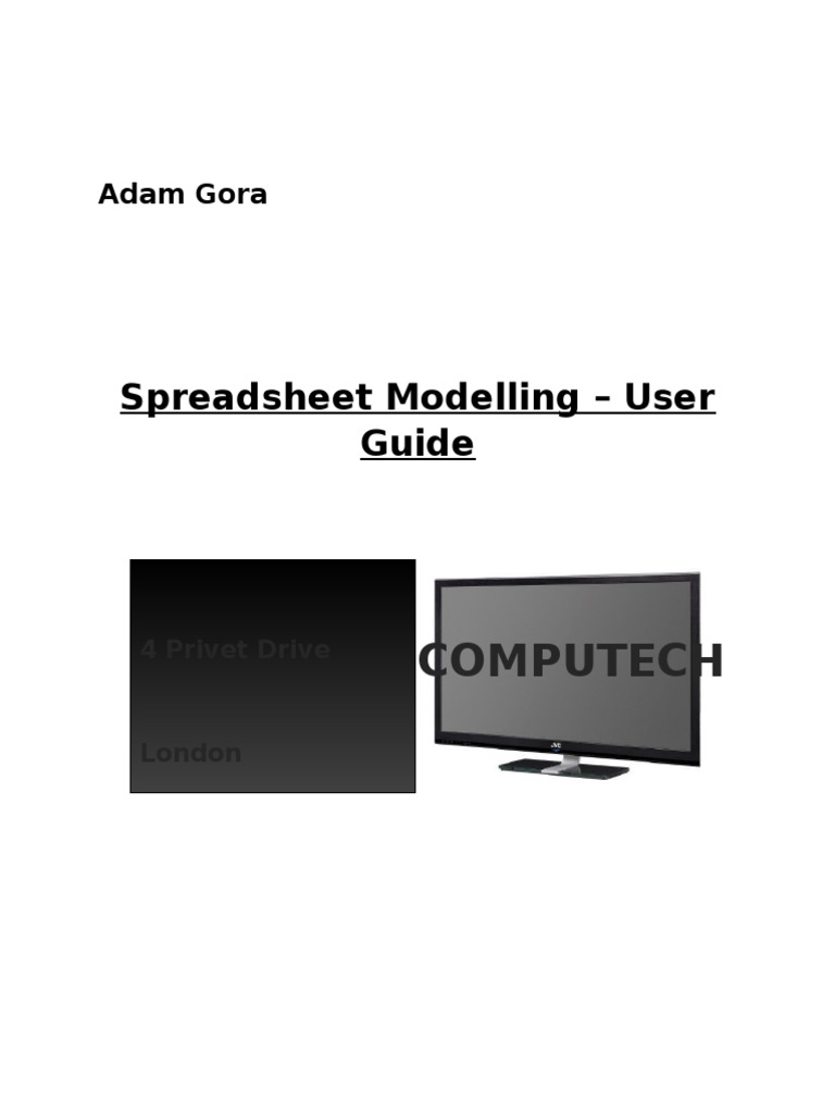 Excel Spreadsheet User Guide | PDF | Computers