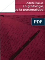 Adolfo Nanot - La Grafologia, Espejo de La Personalidad PDF