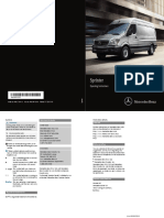 2015 Mercedes Benz Sprinter Operators Manual