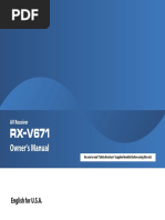 RX V671 Manual