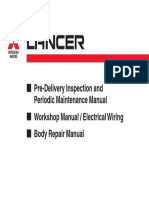 Lancer: Pre-Delivery Inspection and Periodic Maintenance Manual Workshop Manual / Electrical Wiring Body Repair Manual