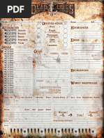 Deadlands Reloaded Alternate Character Sheet