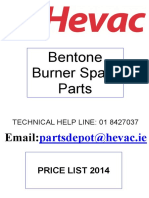 Bentone Oil Burner Parts