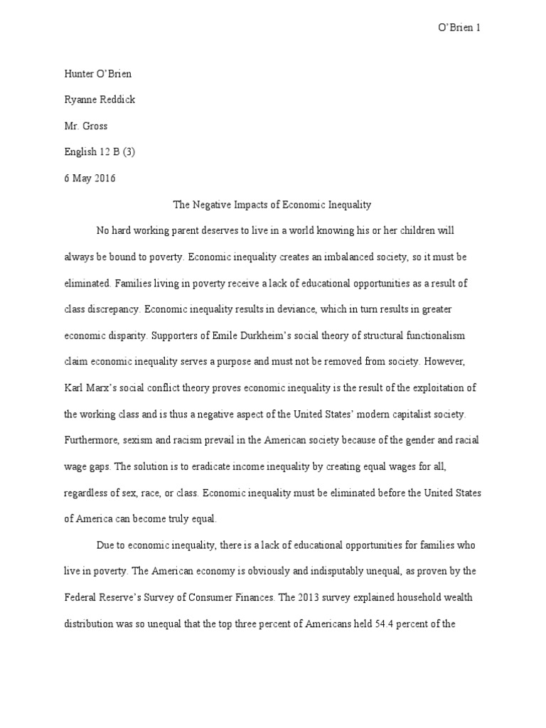 Economic inequality dissertation picture