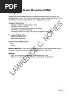 Foreign Body Airway Obstruction Management