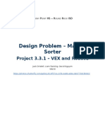 Design Problem - Marble Sorter: Project 3.3.1 - Vex and Robotc