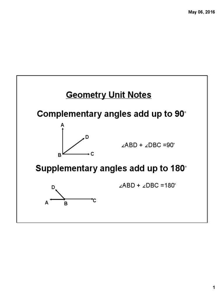 Geometry Notes PDF Elementary Geometry Geometry