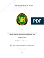 Tesis "Asociatividad Como Factor Principal en La Productividad de Las Mype Formales de Huancayo