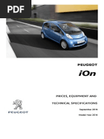 Peugeot Ion Prices and Specifications Brochure