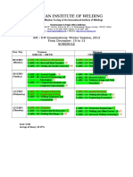 AMIIW Examination Schedule Winter Session - 2012