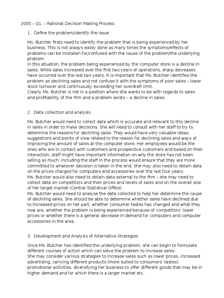 decision making essays