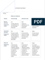 Rúbrica Taller Actividad de Aprendizaje 3