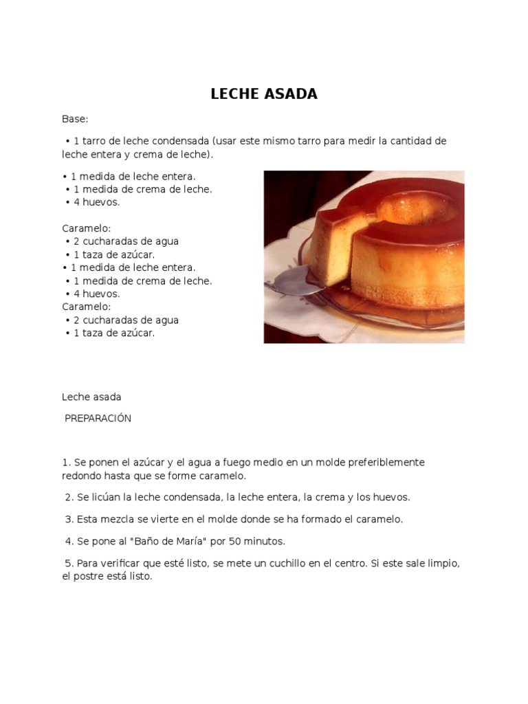 Leche Asada | PDF