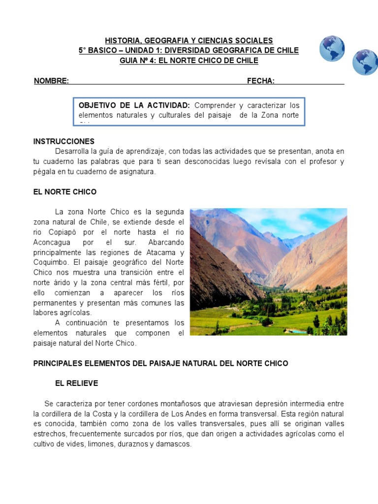Características del Norte Chico de Chile | PDF | Andes | Ciencias de la ...