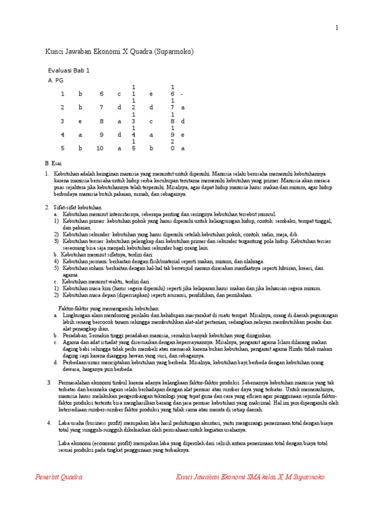 49+ Kunci jawaban ekonomi kelas 11 halaman 64 info