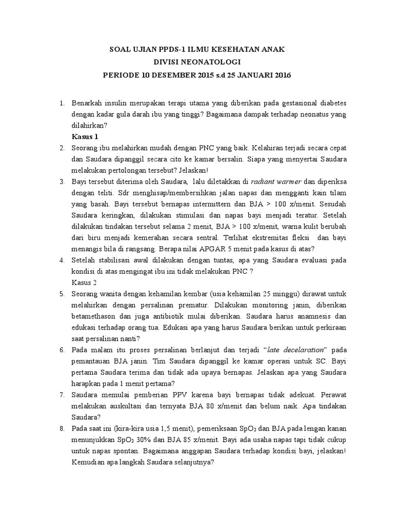 Soal Ujian Ppds