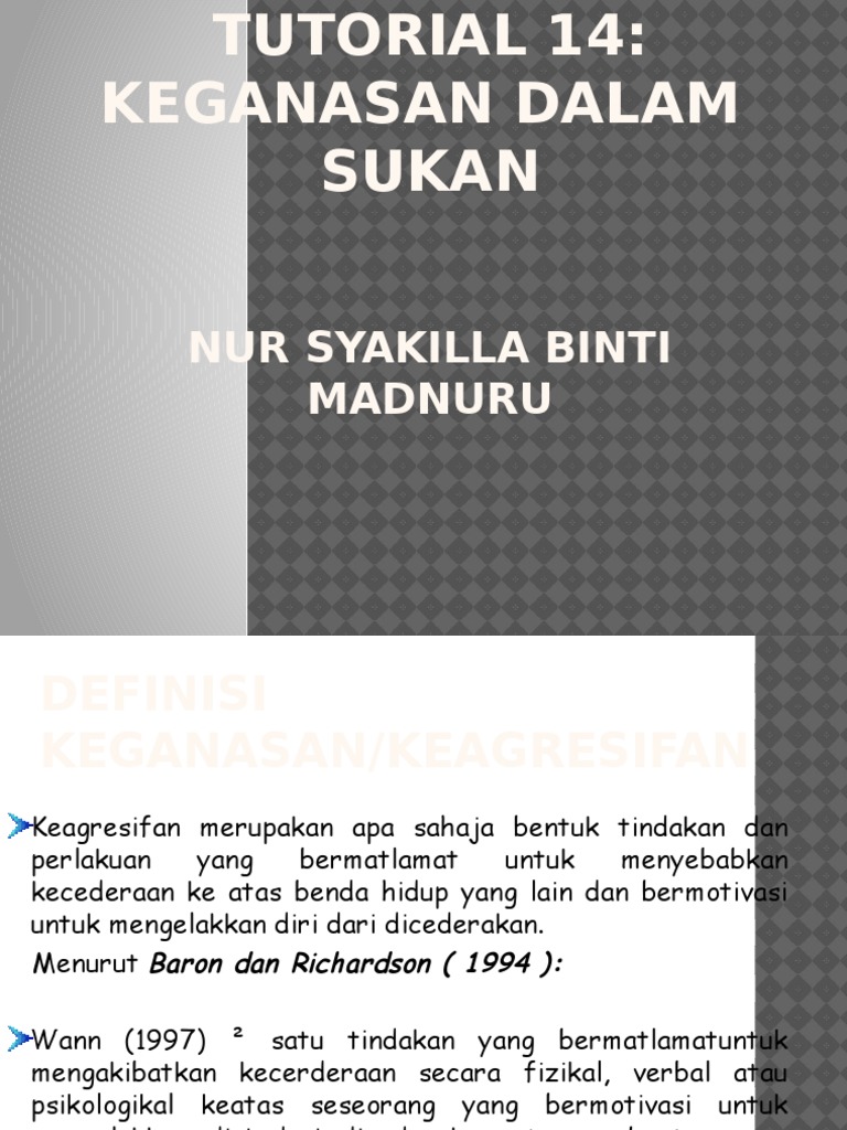 Tajuk 14 Keganasan Dalam Sukan