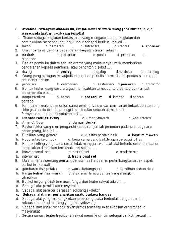 Soal seni budaya kelas x essay 07 picture