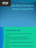 Introduction of Analysis Design & Algorithm