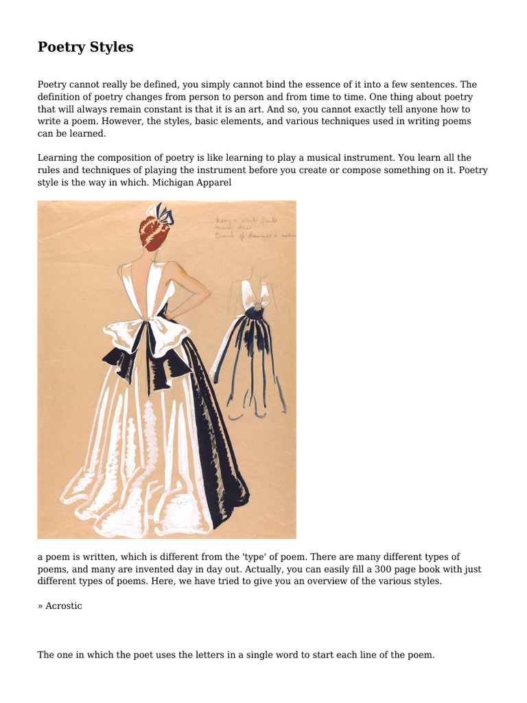 Poetry Styles | PDF | Sonnets | Poetry