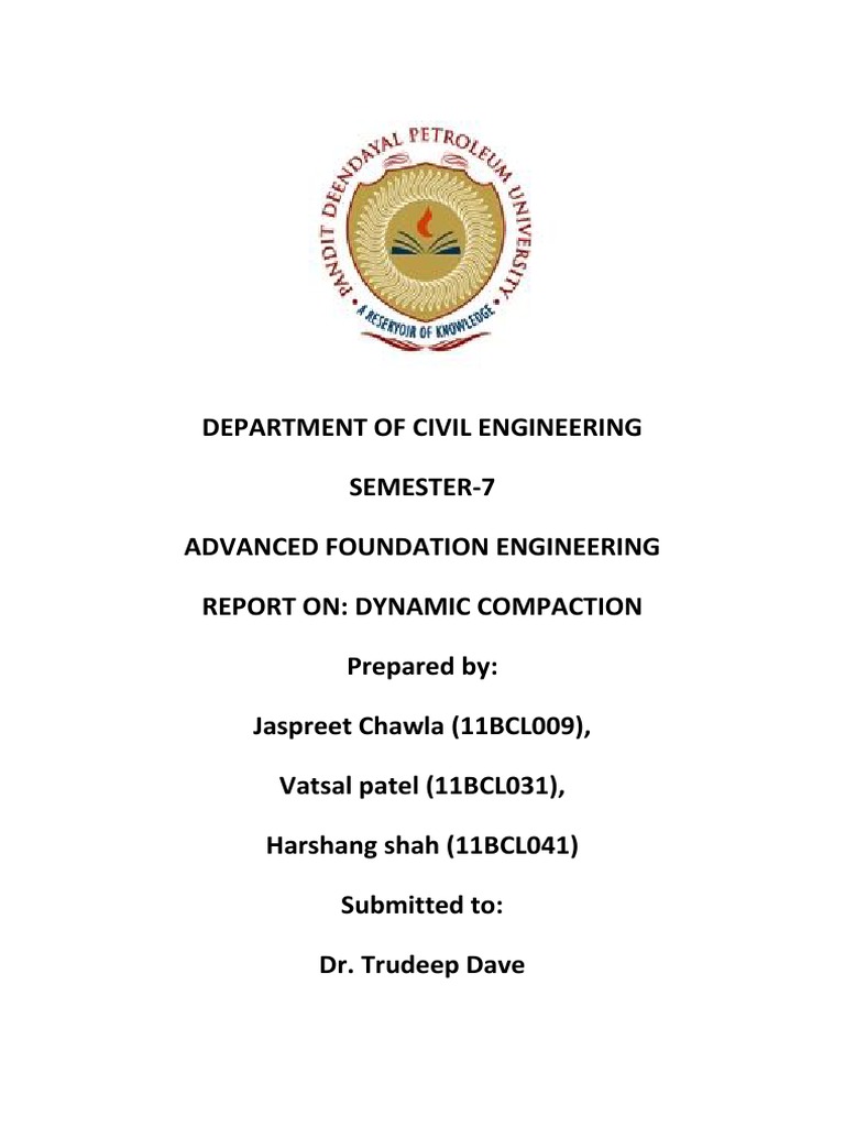 Dynamic Compaction of Soils PDF | PDF