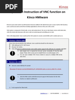 VNC Function Operation Instruction