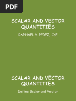 Vectors and Scalars Quatities