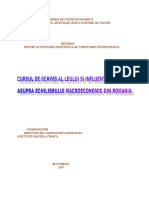 Cursul de Schimb al Leului si Influenta acestuia asupra Echilibrului Macroeconomic din Romania.doc