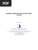 Company Website Application Form -Online