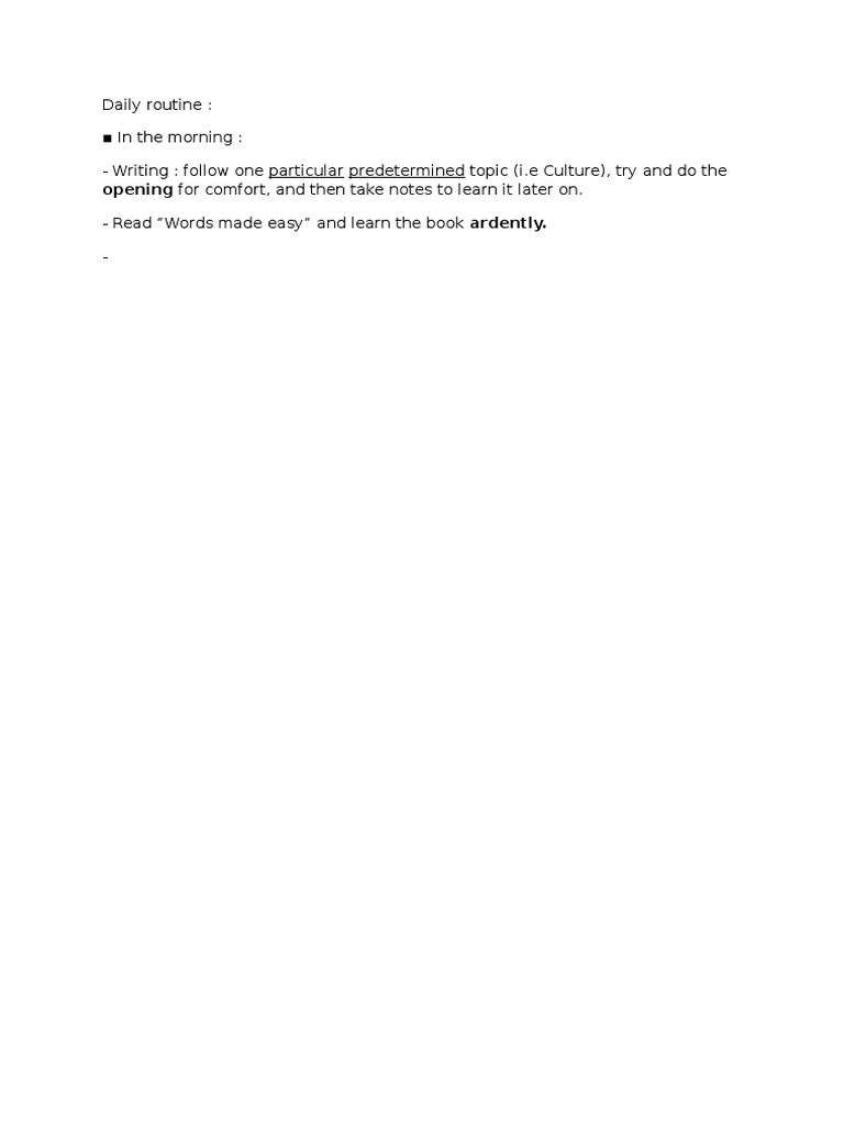 Morning Writing and Reading Routine | PDF