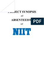 Synopsis Absentesim at Niit