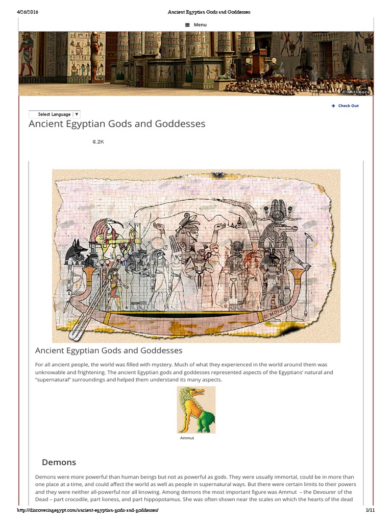 Ancient Egyptian Gods and Goddesses | PDF | Isis | Horus