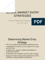 Global Market Entry Strategies and Internationalization Process
